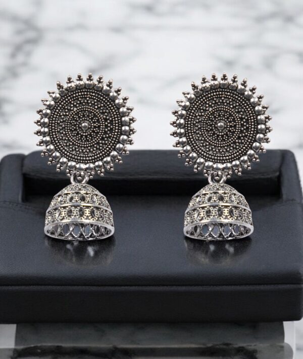 Ancient Seeka Jhumka Earrings - Image 2