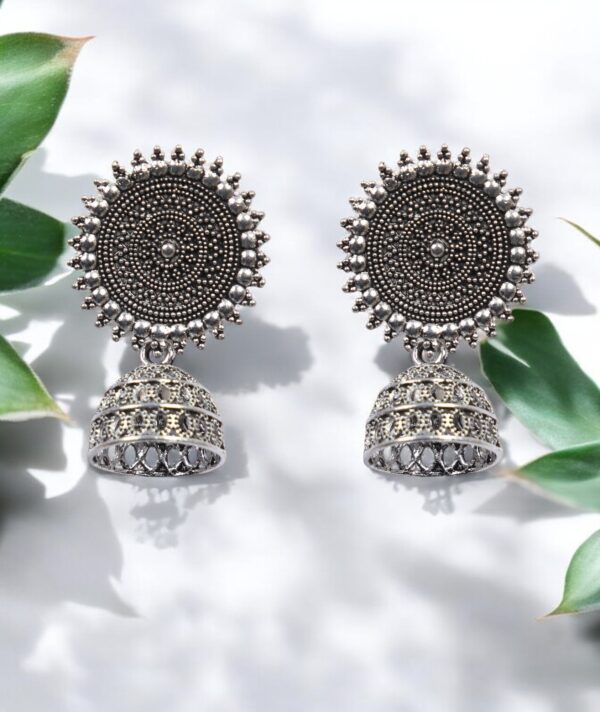 Ancient Seeka Jhumka Earrings - Image 4